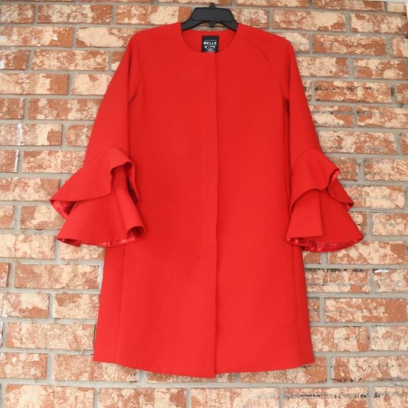 Belle Vere Jackets & Blazers - BELLE Vere Red Coat